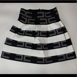 Solution Black & White Flared Skirt